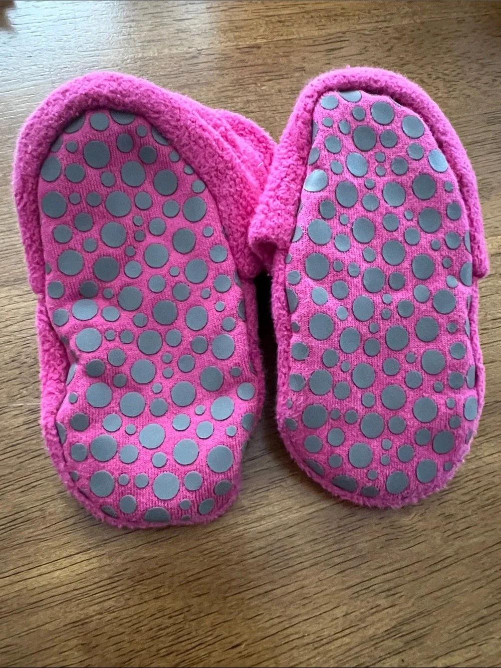 Zutano Bright Pink Fleece Slippers (24 mo)